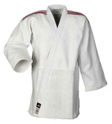 Adidas kimono JU cu dungi de reprezentativă IJF Champion III Regular fit 730g, alb