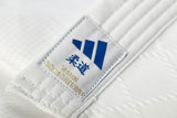 Adidas kimono JU cu dungi albastre Club 350g, alb