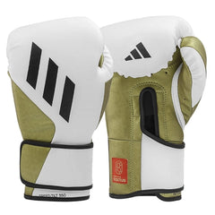 Adidas SPEED TILT 350V Pro mănuși de box, alb-auriu