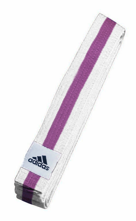 Adidas centură obi Elite, alb-mov