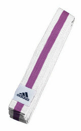 Adidas centură obi Elite, alb-mov
