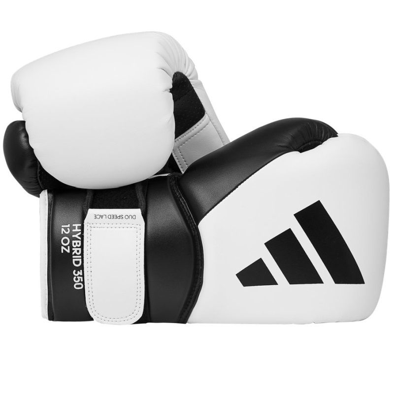 Adidas mănuși de box Hybrid 350, alb-negru