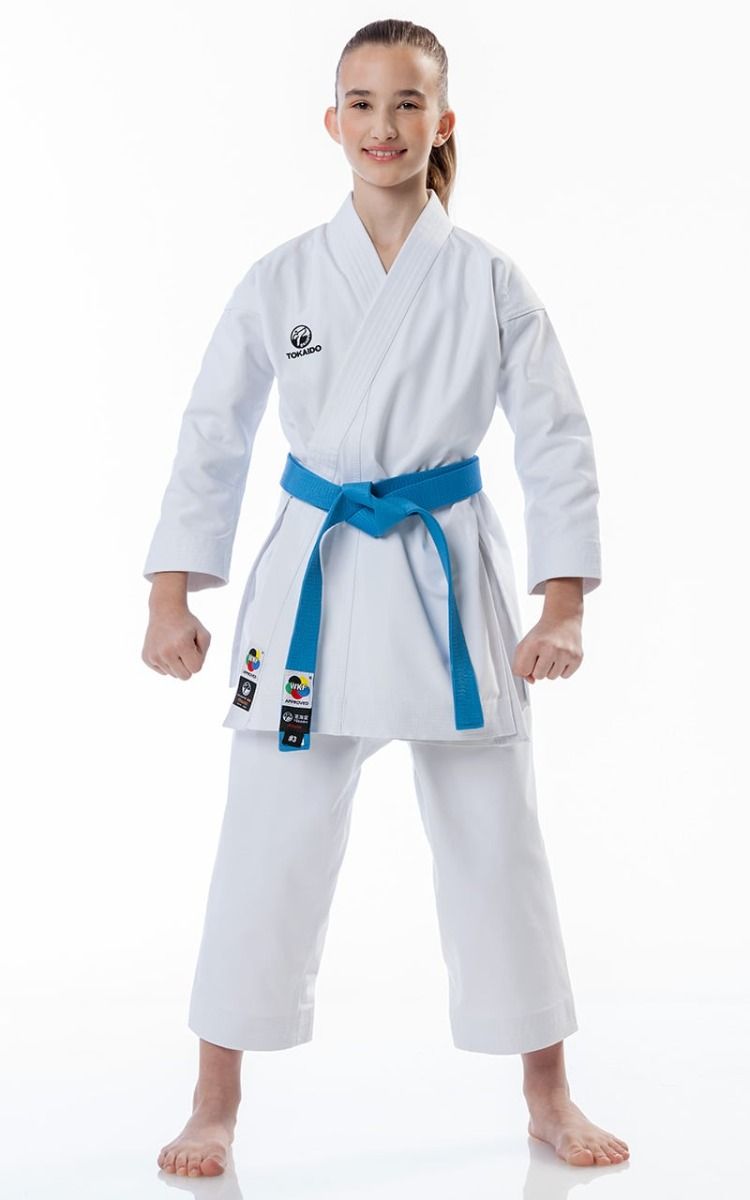 Tokaido kimono KA pentru copii Kata Master WKF 340g, alb