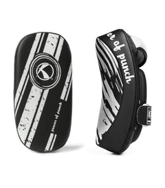Katsudo arm makiwara din piele Curve 2buc, alb-negru