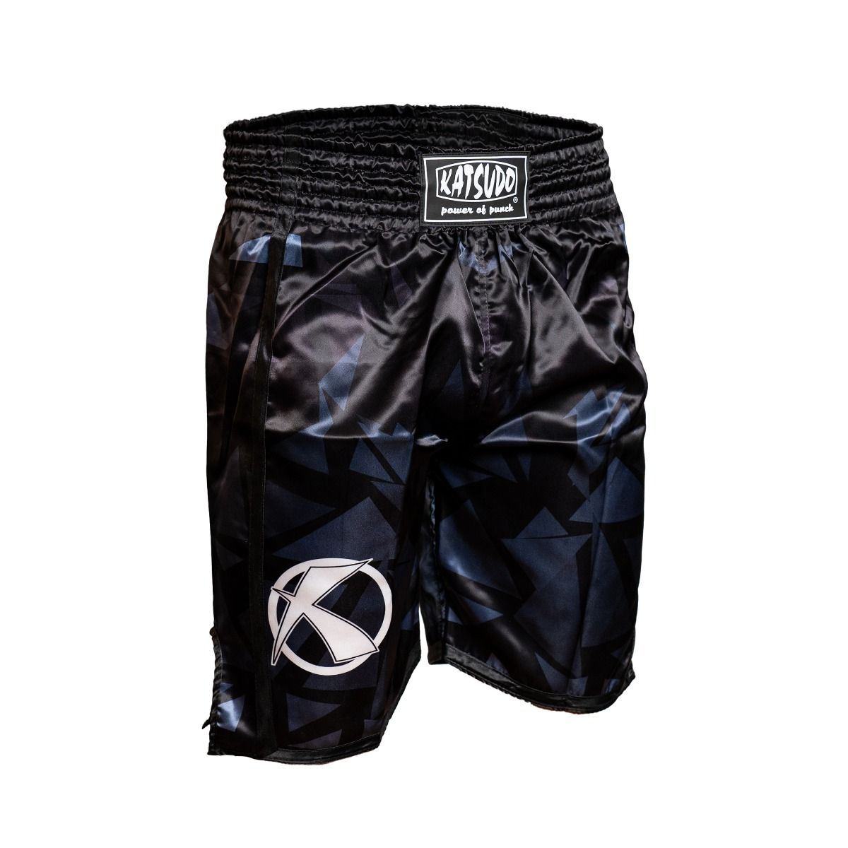 Katsudo pantaloni scurți Fight, alb-negru