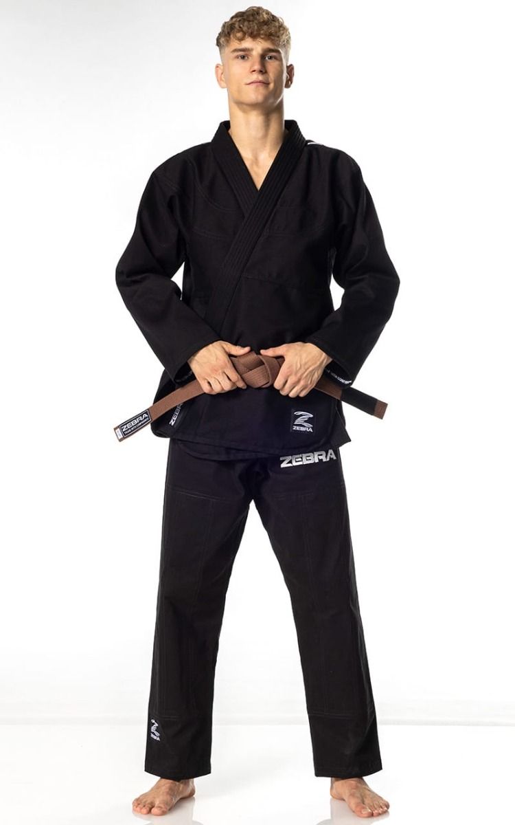Zebra kimono BJJ Guerreiro 350g, negru