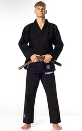 Zebra kimono BJJ Guerreiro 350g, negru