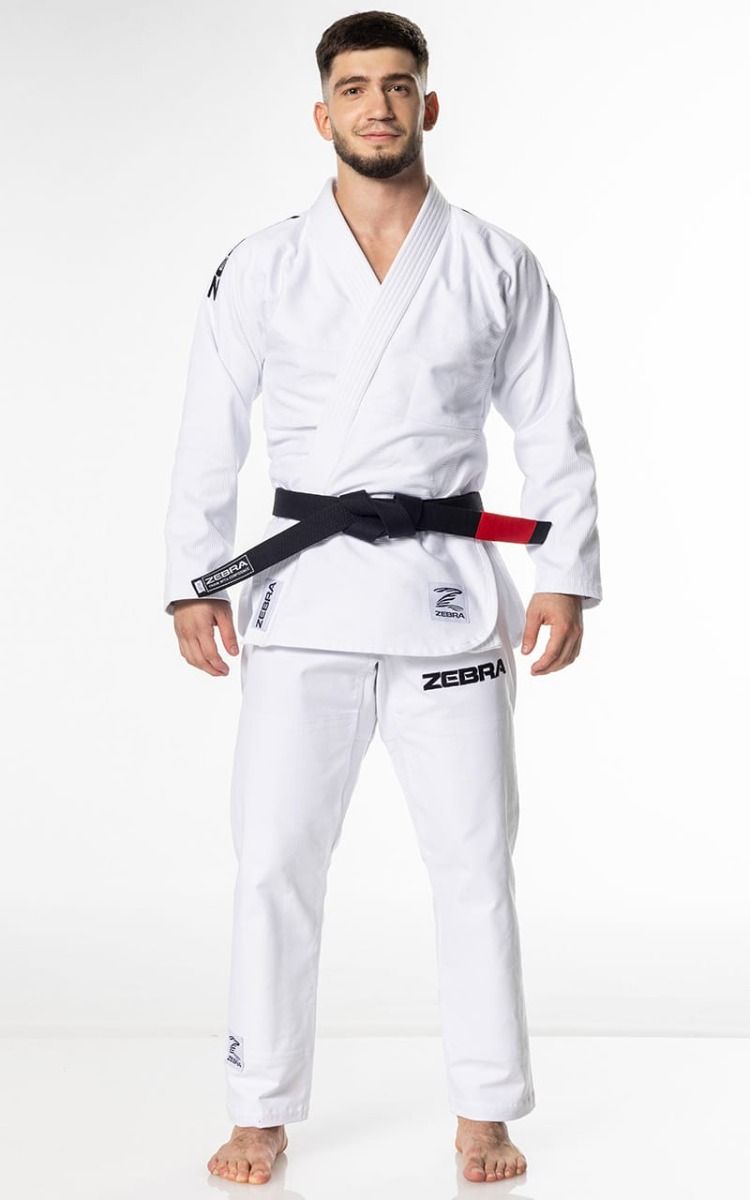 Zebra kimono BJJ GI Guerreiro 350g, alb