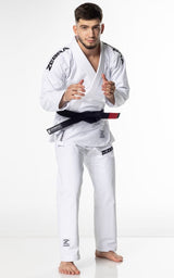 Zebra kimono BJJ GI Guerreiro 350g, alb