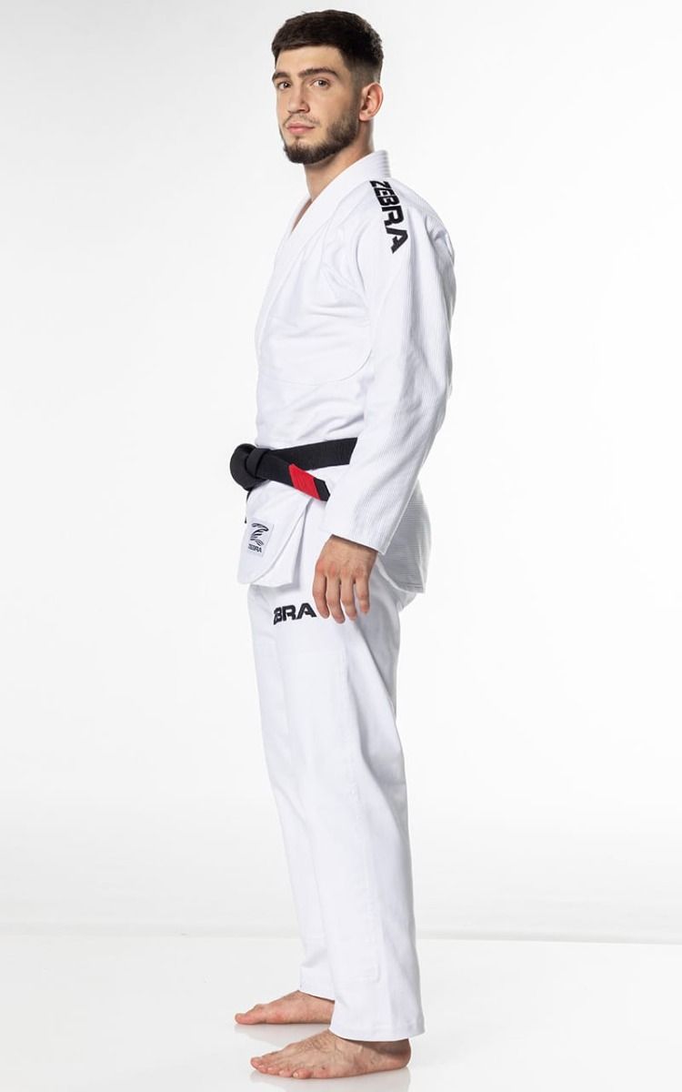 Zebra kimono BJJ GI Guerreiro 350g, alb