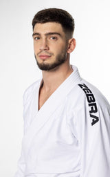 Zebra kimono BJJ GI Guerreiro 350g, alb