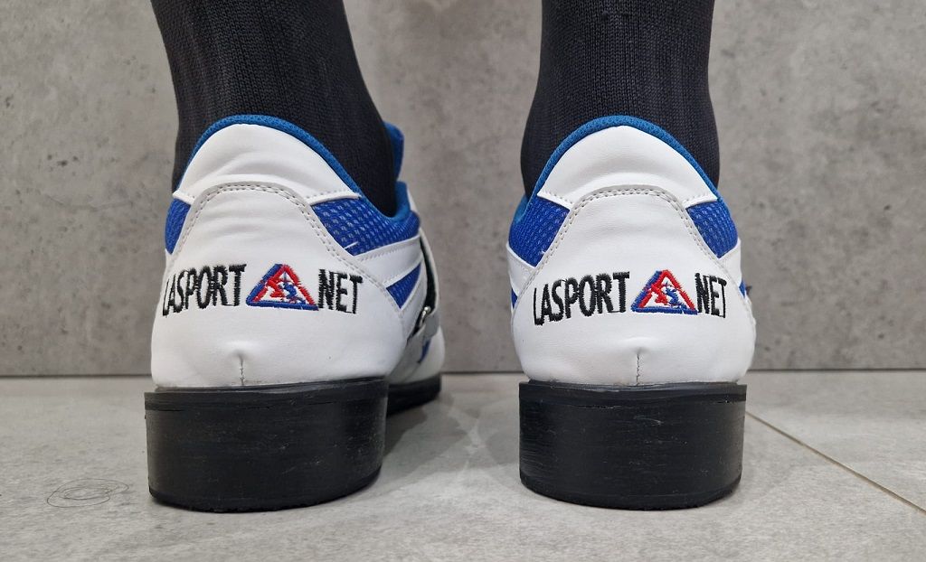 La sport pantofi de haltere, alb-albastru