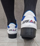 La sport pantofi de haltere, alb-albastru
