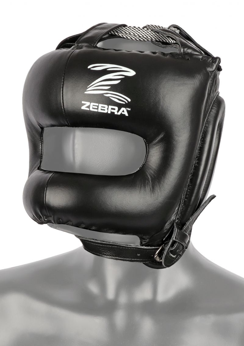 Zebra cască de box cu protecție facială