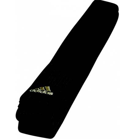 Adidas centură obi cu emblemă galbenă, neagră