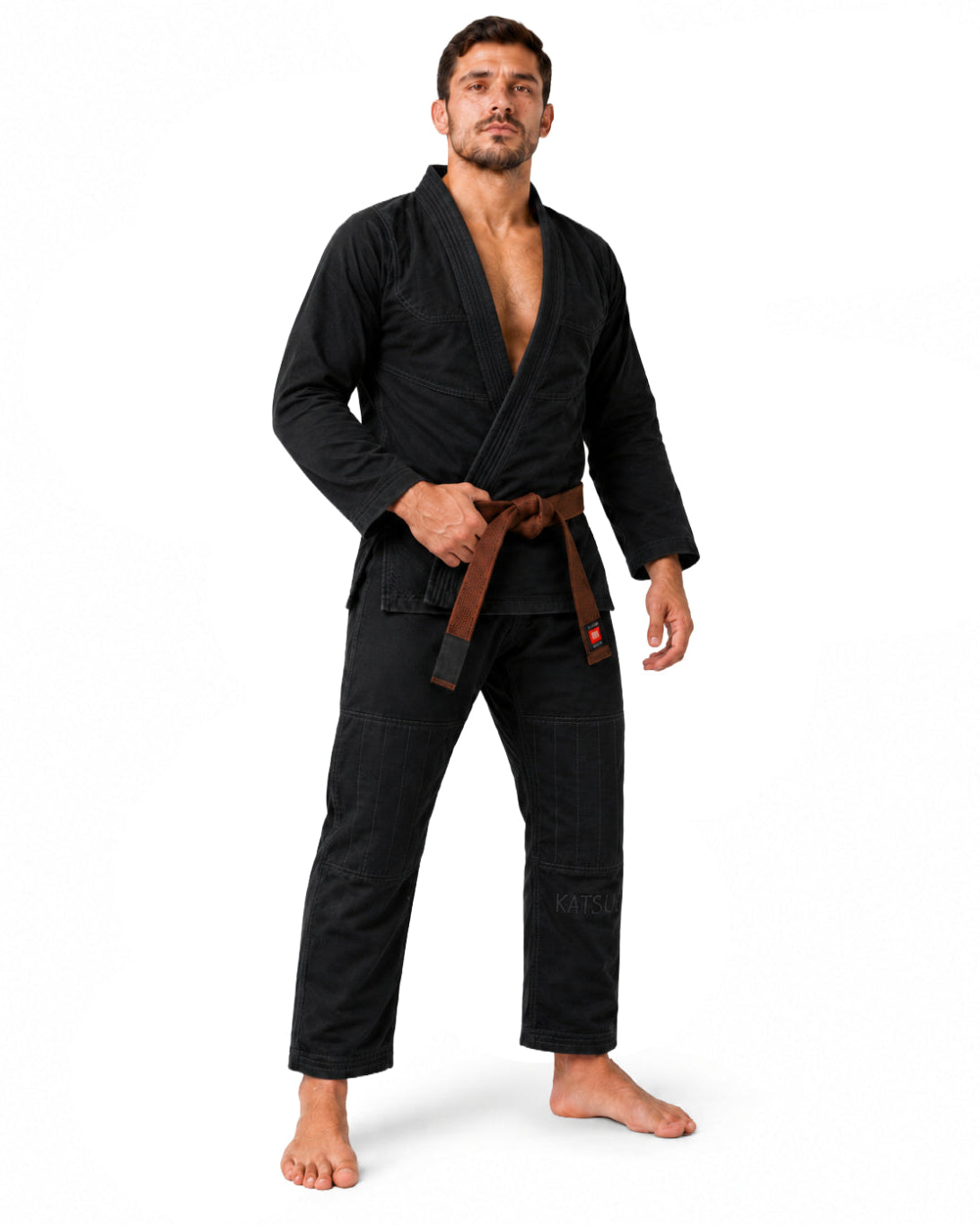 Katsudo kimono Daiki Jiu Jitsu 450g, negru