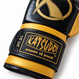 Katsudo mănuși de box Fight, negru-auriu