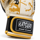 Katsudo mănuși de box Bloom, alb-auriu