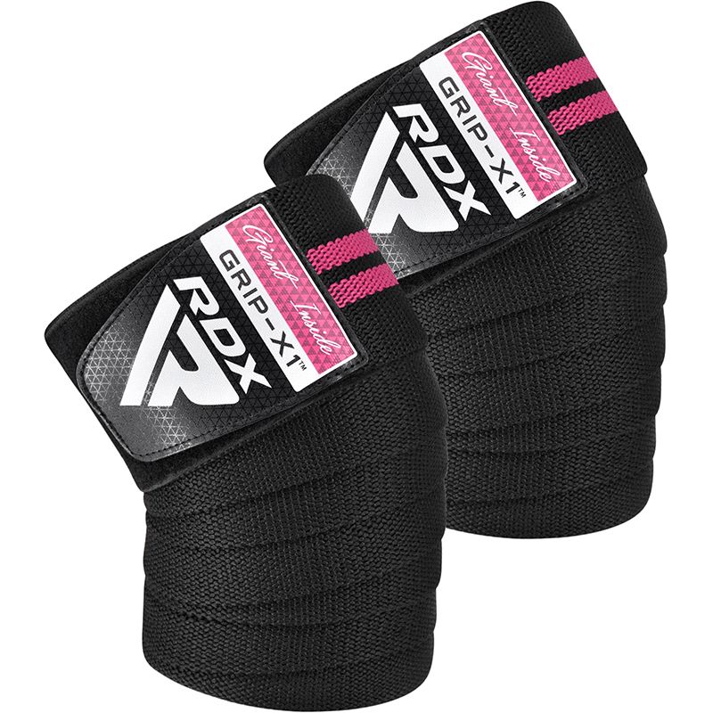 RDX bandaj pentru genunchi, negru-roz