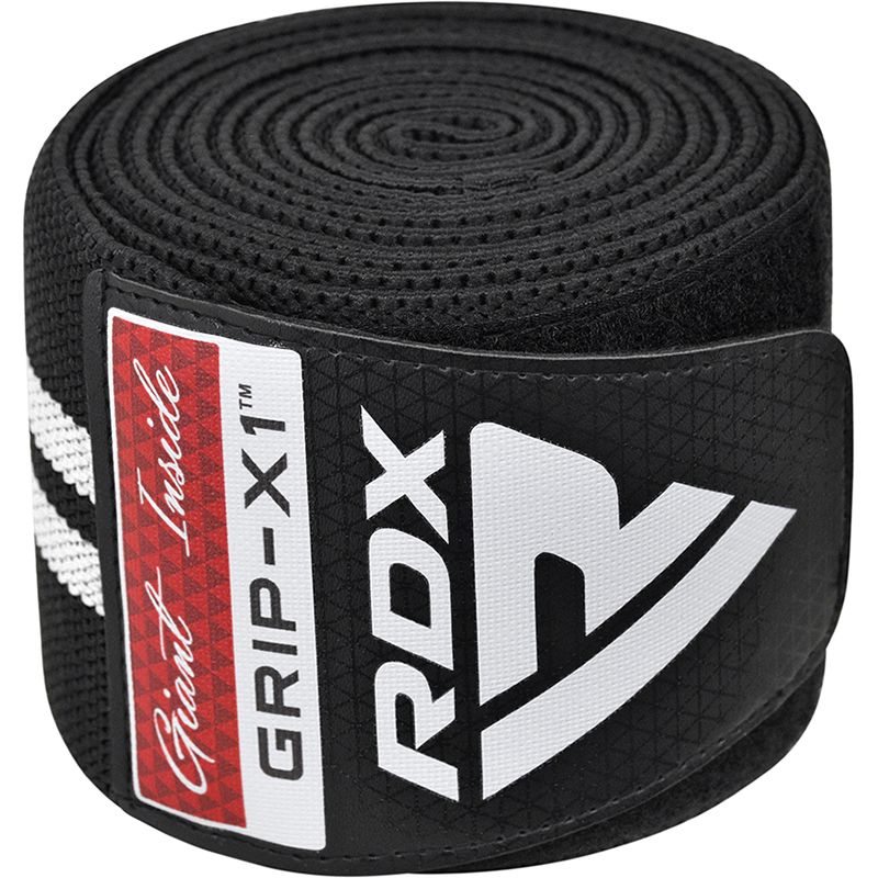 RDX bandaj pentru genunchi, negru-alb