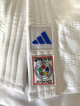 Adidas kimono JU Champion III SVK Slim fit 750g, alb