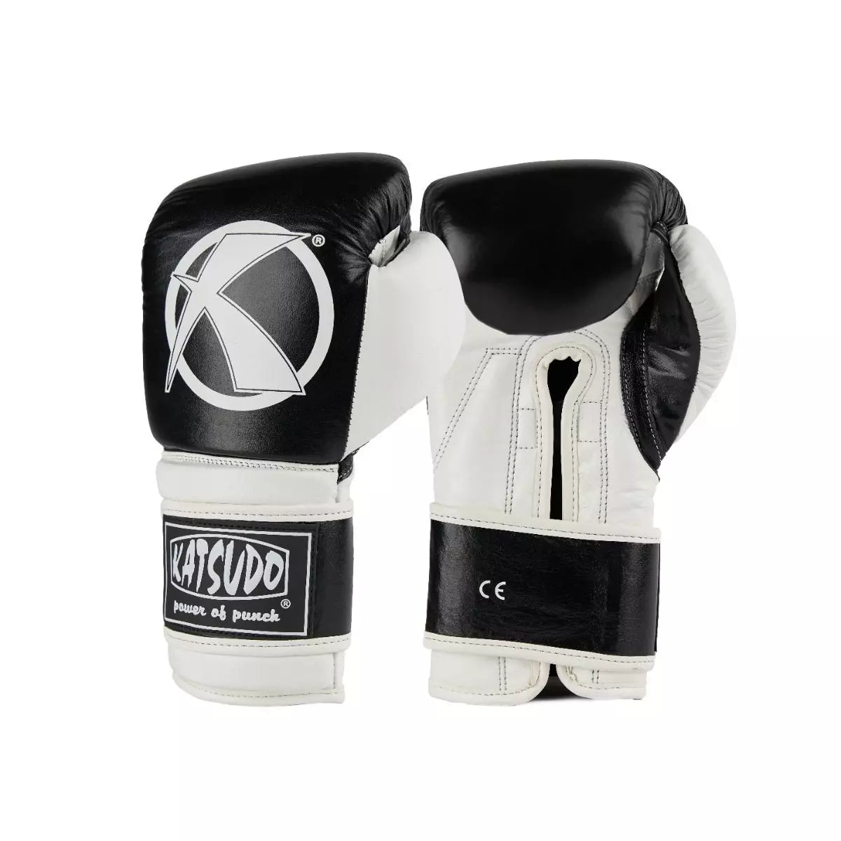 Katsudo mănuși de box Fight, alb-negru