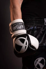 Katsudo mănuși de box Fight, alb-negru