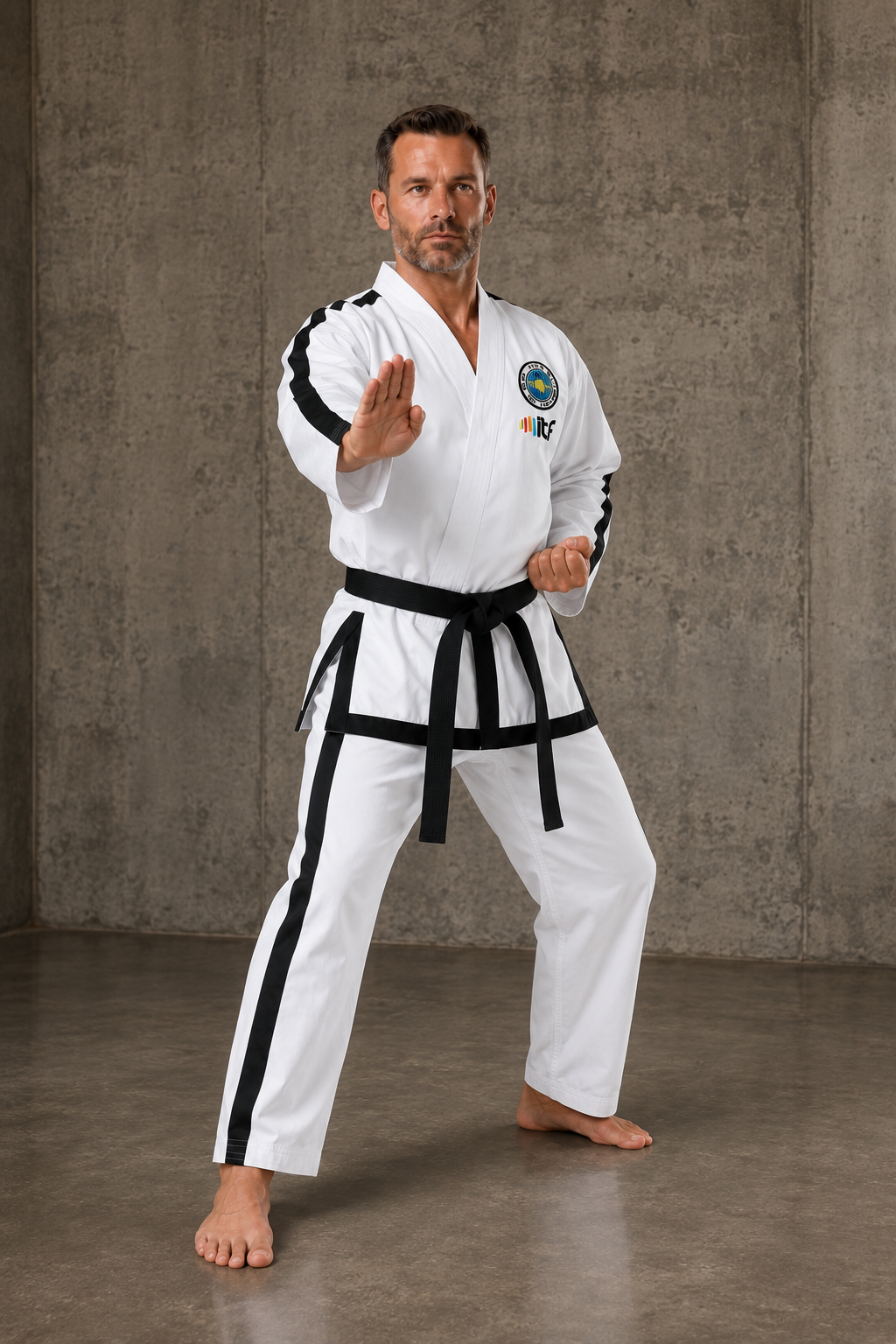 Katsudo kimono de taekwondo Top PRO ITF, alb