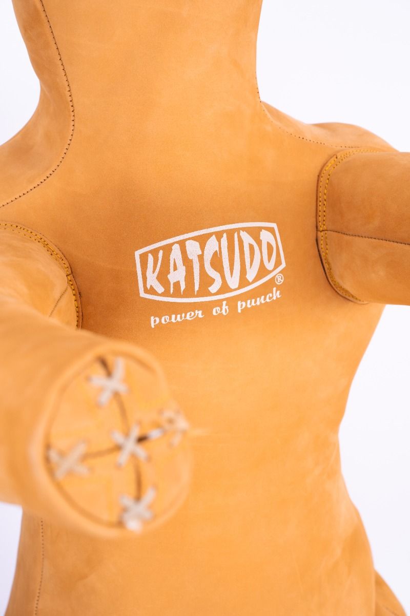 Katsudo manechin de lupte cu un picior din piele Unileggo 170cm, galben