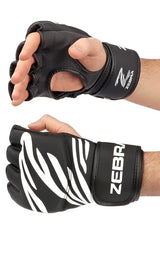 Zebra mănuși MMA, negre