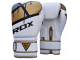RDX mănuși de box F7, alb-auriu
