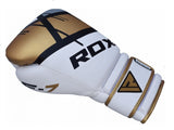 RDX mănuși de box F7, alb-auriu