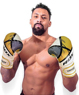 RDX mănuși de box F7, alb-auriu