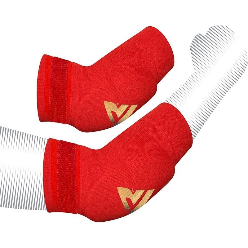 RDX protecție pentru coate căptușită pentru antrenament Muay Thai și MMA, roșie