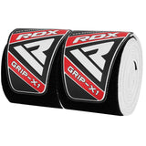 RDX bandaje pentru genunchi PLUS, alb-negru