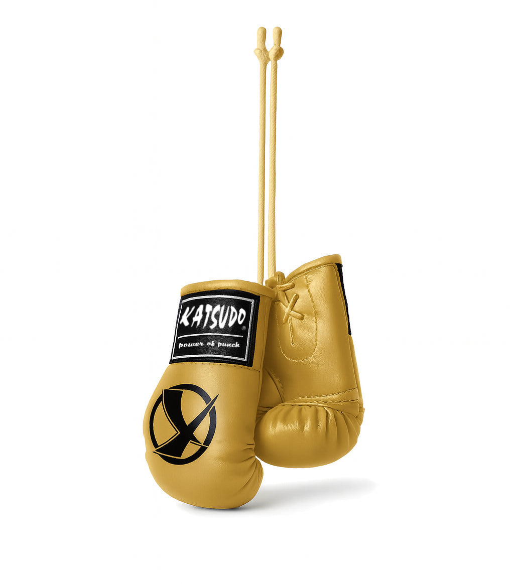 Katsudo miniatură de mănuși de box Miniglo, aurie