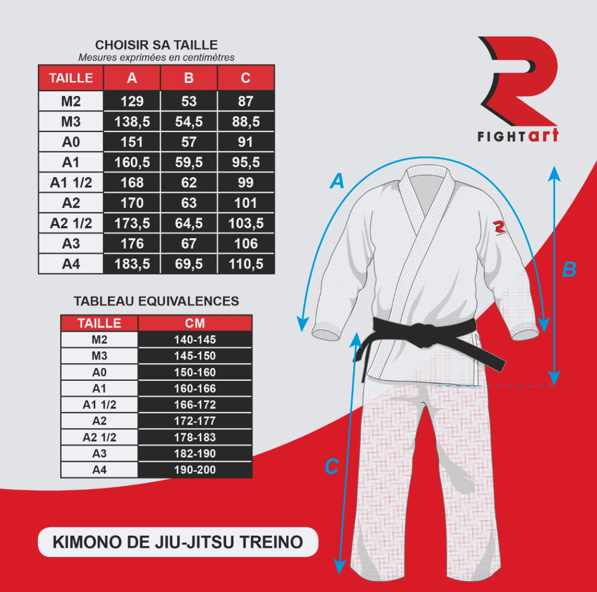Fight Art kimono BJJ Treino 340g, albastru