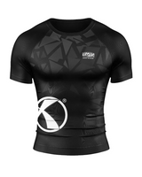 Katsudo tricou funcțional cu mânecă scurtă Virago, alb-negru