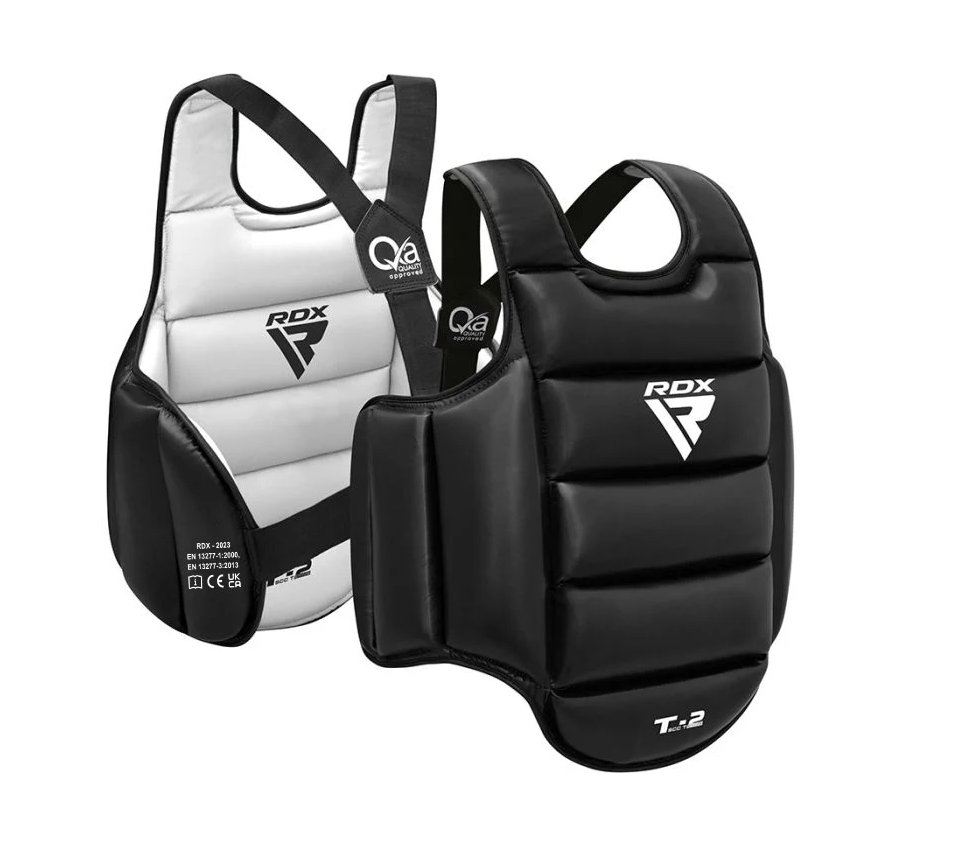 RDX protecție de piept reversibilă pentru karate, negru-alb