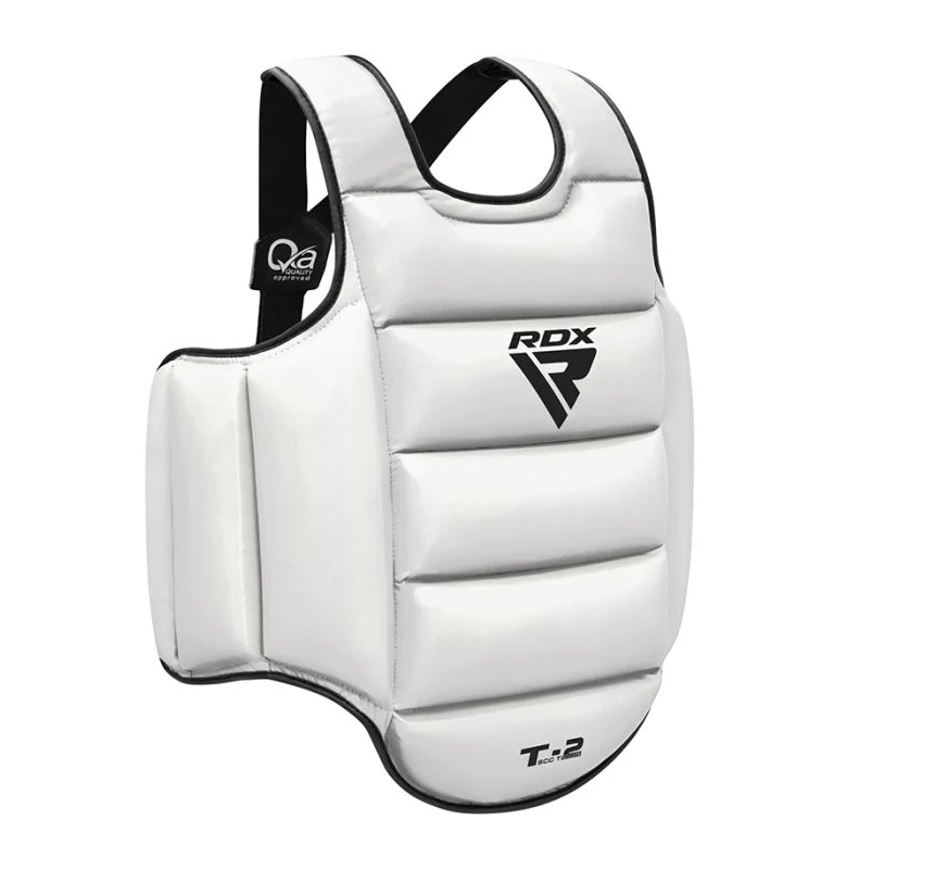 RDX protecție de piept reversibilă pentru karate, negru-alb