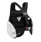 RDX protecție de piept reversibilă pentru karate, negru-alb