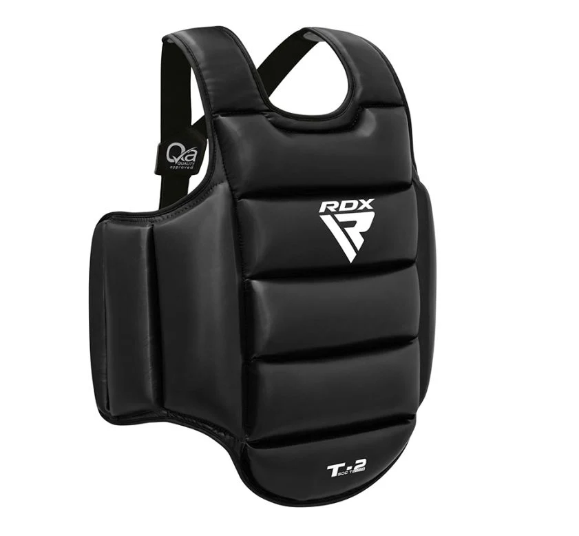RDX protecție de piept reversibilă pentru karate, negru-alb