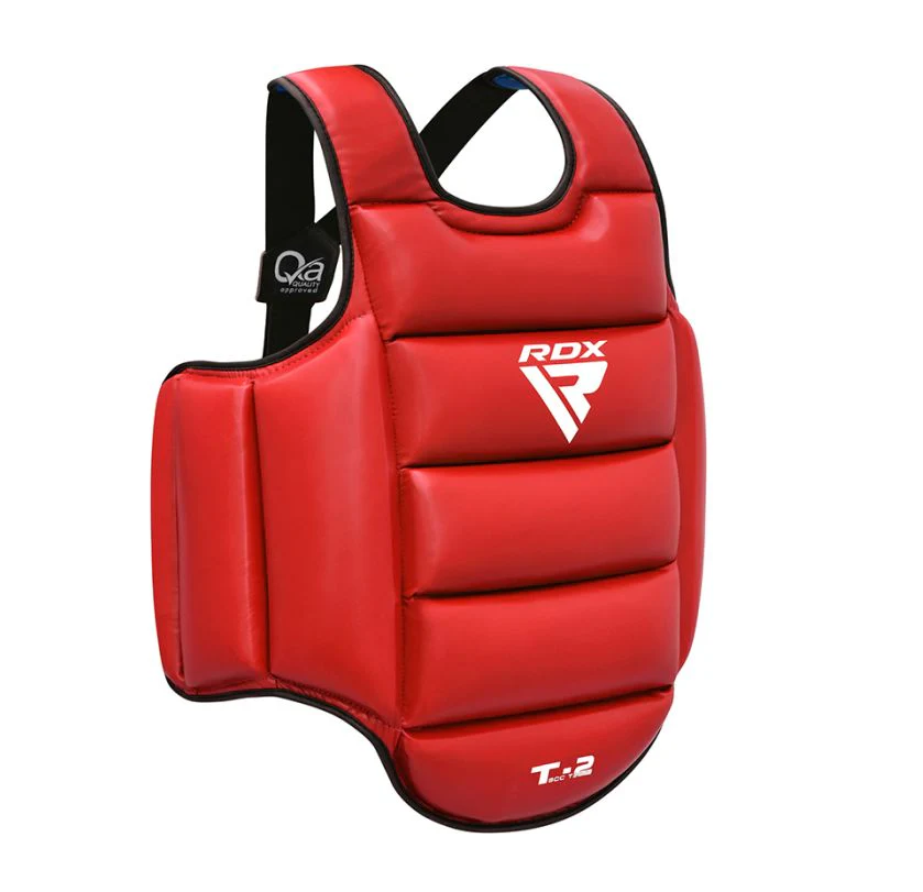 RDX protecție de piept reversibilă pentru karate, roșu-albastru