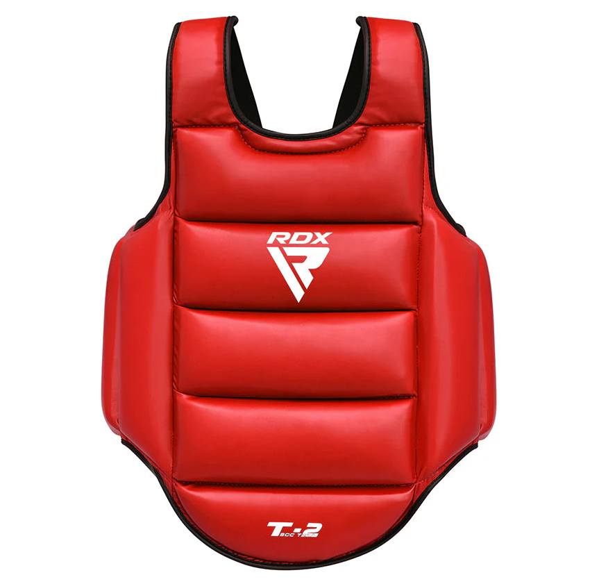 RDX protecție de piept reversibilă pentru karate, roșu-albastru