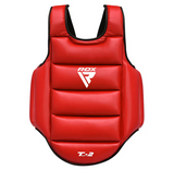 RDX protecție de piept reversibilă pentru karate, roșu-albastru
