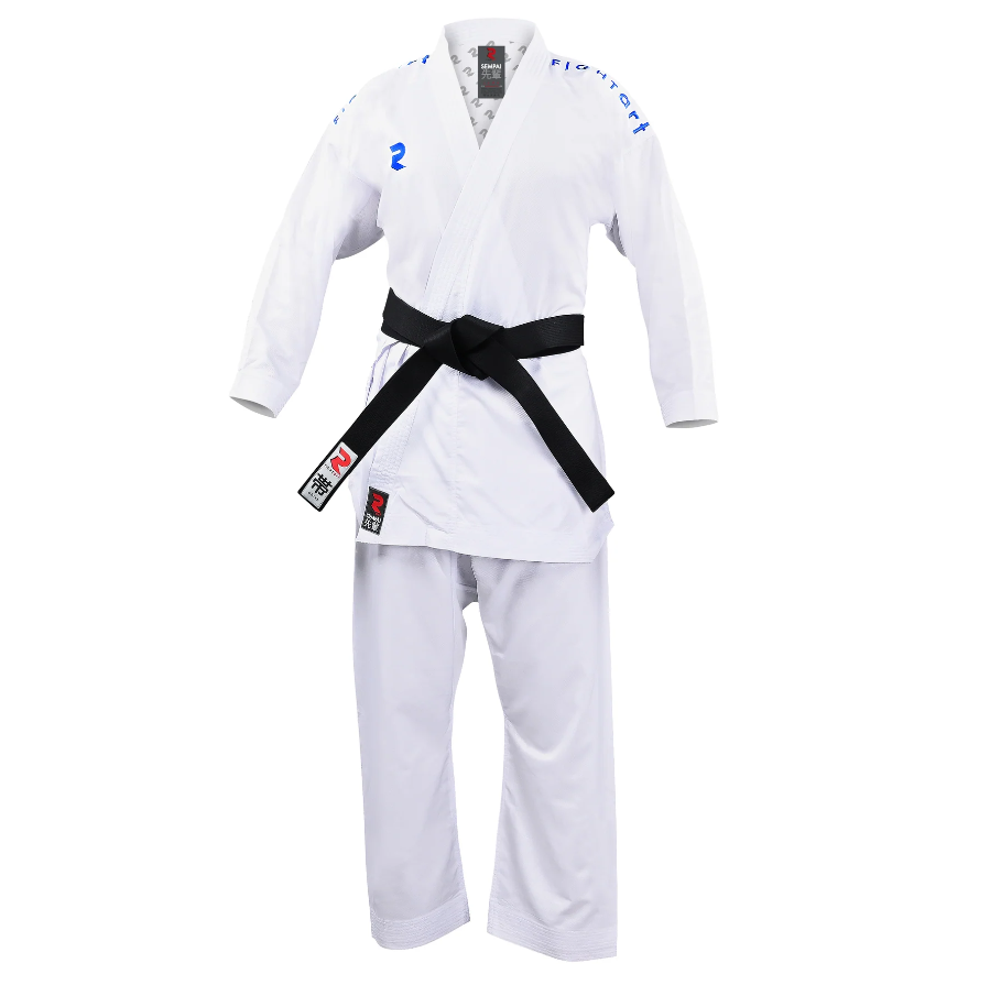 Fight Art kimono KA Sempai WKF 120g, însemne albastre