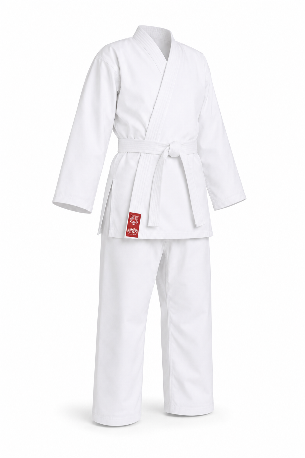 Katsudo kimono de karate Tiger, alb