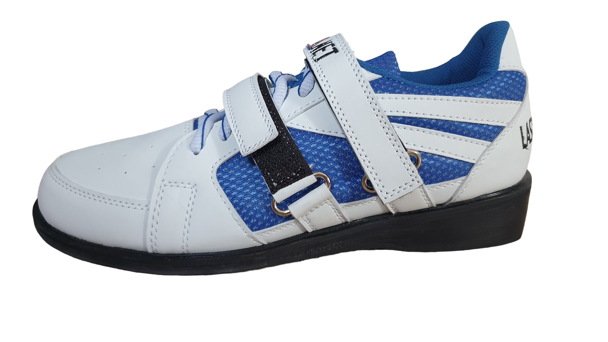 La sport pantofi de haltere, alb-albastru