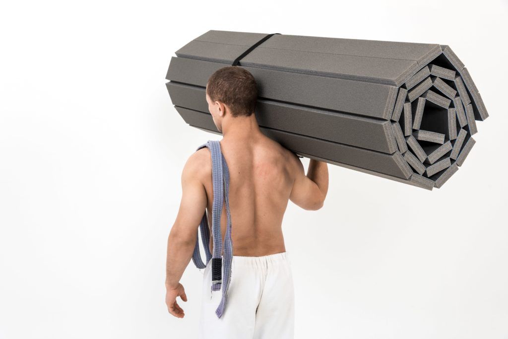 Zebra saltea de fitness Home Roll Out, gri