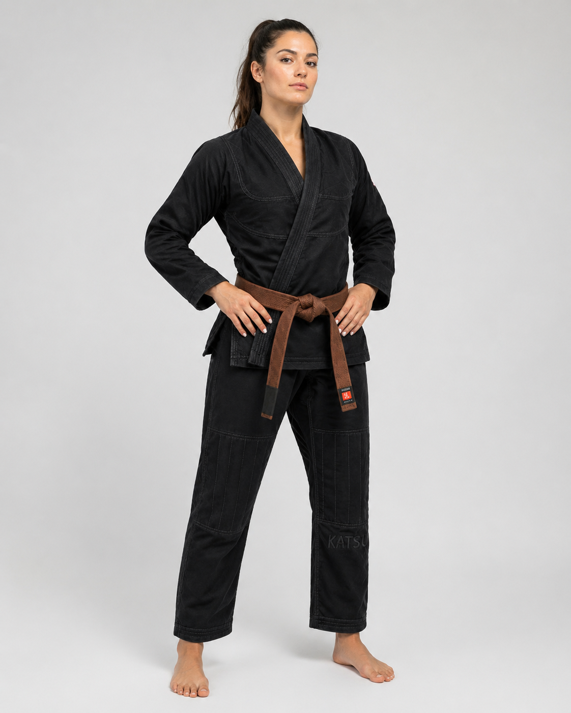 Katsudo kimono Jiu Jitsu pentru damă Yori 450g, negru